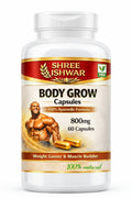 Shree Ishwar Body Grow Capsules – Ayurvedic Weight Gainer & Muscle Builder | 800mg | 60 Capsules